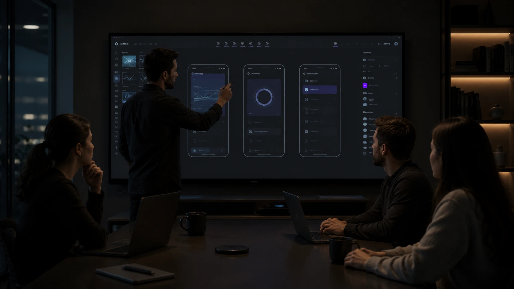 MVP product dashboard showing core features, user interactions, and performance metrics