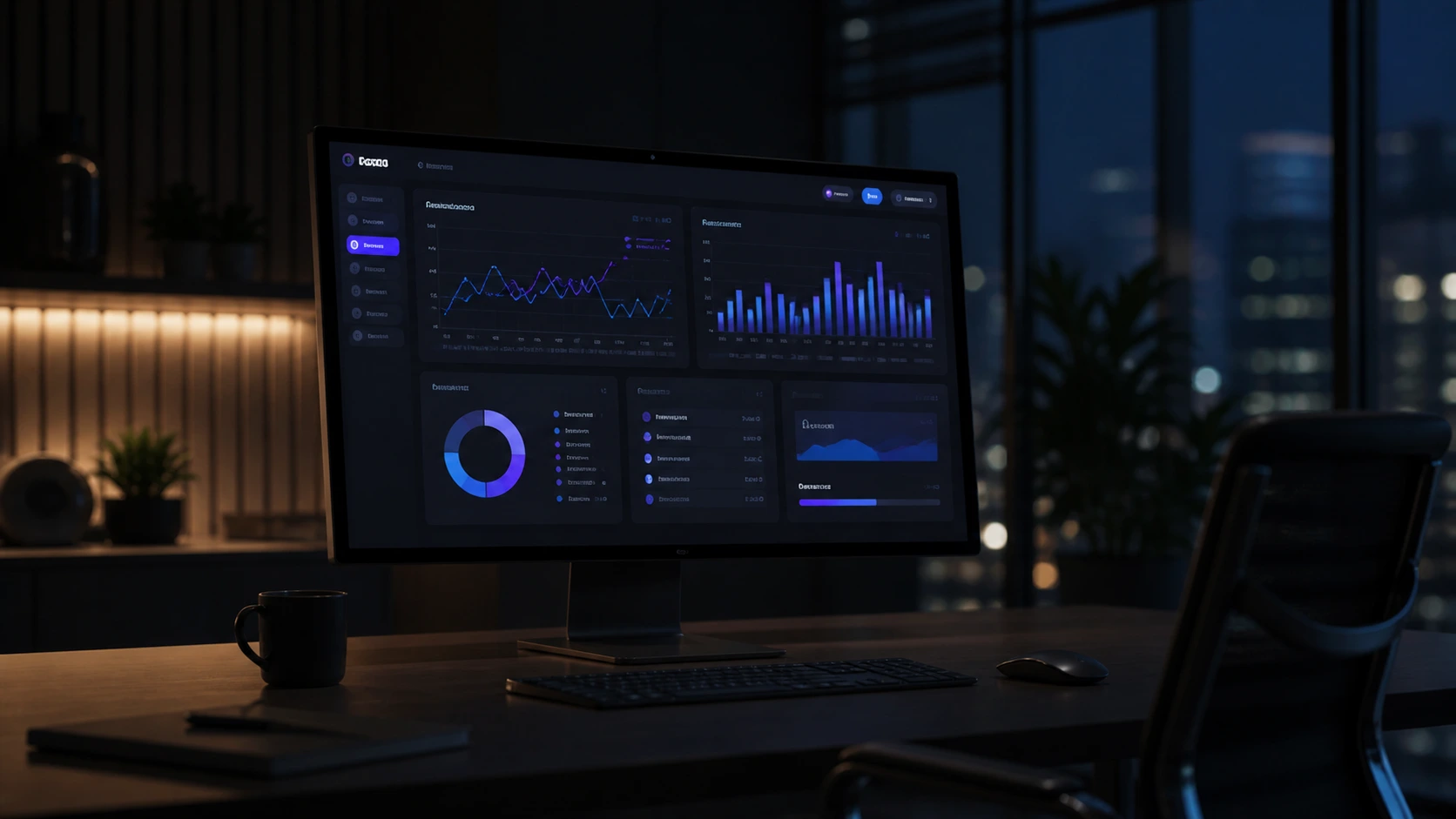 SaaS platform dashboard showing user management, subscription analytics, and performance metrics